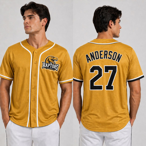 Maillot de baseball personnalisé pour hommes grandes tailles, respirant, brodé, autographié, modèle Anderson des Raptors - Product Image 6