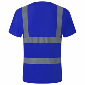 T-shirt de sécurité en polyester réfléchissant haute visibilité ANSI Classe 2 avec logo personnalisé LED étanche pour le travail et la construction - Product Image 5
