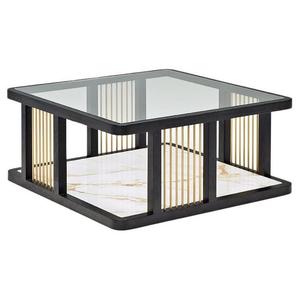 Mesa Auxiliar Moderna de Metal Plateado con Patas Metálicas Redondas para Sala de Estar, Estilo Moderno - Product Image 1
