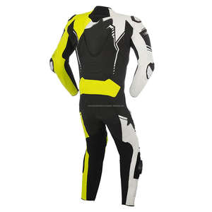 Combinaison de course en cuir pour moto de haute qualité en deux pièces pour hommes avec impression de logo de marque personnalisée Combinaisons de moto pour hommes - Product Image 3