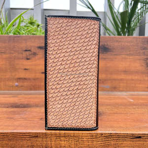 Portefeuilles en cuir véritable usinés à la main vintage pour hommes Organisateur de porte-cartes classique Portefeuille long en cuir de vachette pour hommes - Product Image 5