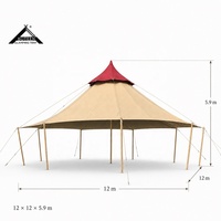 Tente d'événement extérieure BOTEEN en forme de fleur, écologique, quatre saisons, à membrane tendue, 550G 750G, couleur personnalisée, fabricant