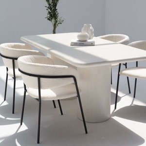 Vandana Aureo Vertex Micro-Concrete <b>Dining</b> <b>Table</b> with Modern Minimalist Design - Product Image 4