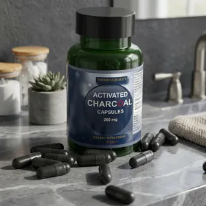 Cápsulas de Carbón Activado de Cáscara de Coco Natural de Marca Privada para Mejorar la Inmunidad en Adultos - Product Image 3