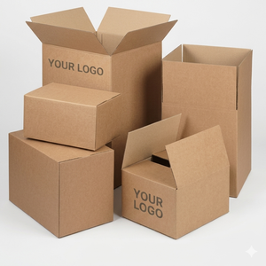 Cajas de Cartón Corrugado Reciclables con Ranuras, Embalaje para Agricultura Orgánica, Laminación Mate Flexográfica Personalizada, Logotipo Personalizado, Envío - Product Image 3