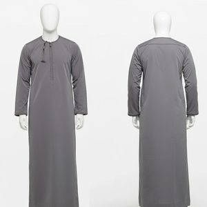 Túnica Tradicional Musulmana de Alta Calidad, Thobe para Hombre, Talla Grande, Informal, Ligera, Antiarrugas, Transpirable, de Secado Rápido y Corte Holgado - Product Image 1