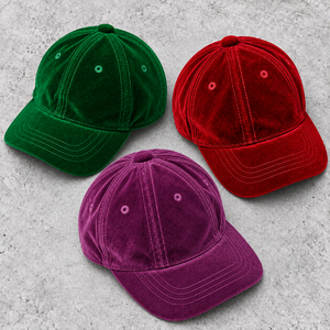 <b>Women</b> Men Velvet Baseball Cap Custom Logo <b>Winter</b> Thick Warm Velour <b>Hat</b> Adjustable Strap Back Solid Color Plain Blank Wholesale - Product Image 1
