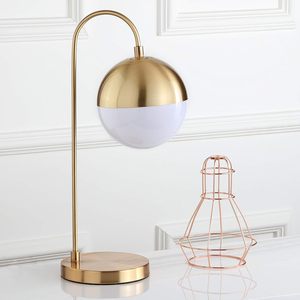 Stylish Brass Gold Orb Table Lamp 21 Inch with LED <b>Bulb</b> Modern <b>Lighting</b> for Bedroom Living Room Office Desk - Product Image 5