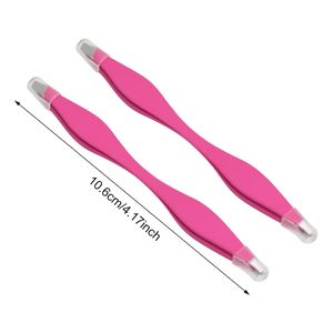 Ensemble de pinces à sourcils en acier inoxydable sans soudure, étui en PU, pointes inclinées, pointe fine, pinces de précision durables, pinces classiques - Product Image 5