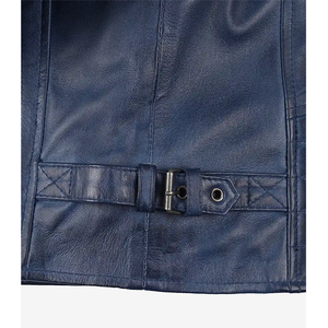 2026 OEM Hot Demanding Customized Navy Blue Cowhide <b>Leather</b> <b>Jacket</b> For <b>Men's</b> High Quality Low MOQ Winter Fashion Heated <b>Jackets</b> - Product Image 4