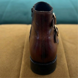 Chaussures pour hommes faites à la main en cuir véritable de haute qualité, accessoires de décoration pour hommes, chaussures décontractées, mode hiver 2026, vente en gros - Product Image 2