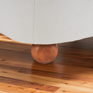 Poltrona Moderna con Schienale Basso per Piccoli Spazi Abitativi, Senza Braccioli, Imbottita, con Piedini in Legno di Pino per Soggiorno - Product Image 2