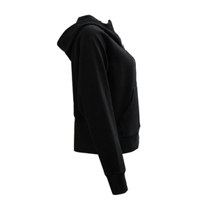 Sudadera con capucha de media cremallera para mujer, 100% algodón, color liso, corte holgado, forro cálido, elegante y cómoda para el día a día en otoño e invierno. - Product Image 6