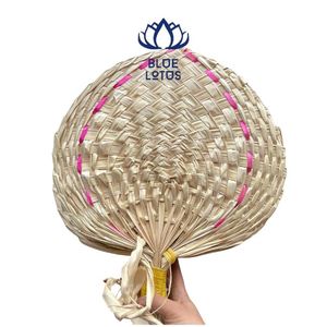 HIGH QUALITY Eco Friendly Hand <b>Fan</b> Palm Leaf Woven Bulk Supply Handheld Cooling <b>Fan</b> For <b>Wedding</b> Favor Party Decorating - Product Image 1