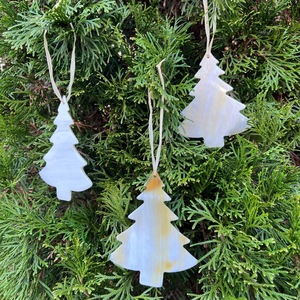 Elegant Natural Horn <b>Christmas</b> Snowflake Ornament Horn Holiday <b>Decoration</b> Tree Shape Hanging Decor for Snowflake - Product Image 4