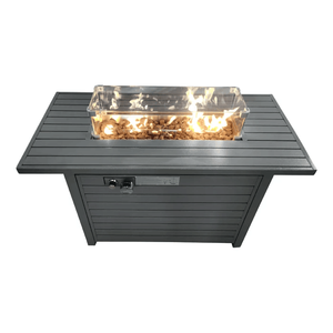 25 H X 42 W Steel Propane Outdoor <b>Fire</b> <b>Pit</b> <b>Table</b> with Lid Durable & Stylish for Outdoor Entertaining - Product Image 2