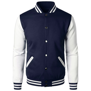 Veste universitaire en gros pour hommes, en coton, style Letterman, design personnalisé, tissu respirant, grandes tailles, streetwear urbain - Product Image 1