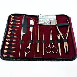 Kit d'outils d'extension de cheveux professionnel en acier inoxydable de qualité chirurgicale pince à perles multifonctionnelle en or rose sectionnement des cheveux - Product Image 5