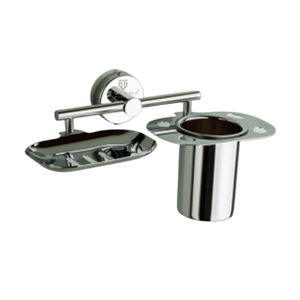 Ensemble porte-savon et gobelet mural en matériau Arion, élégant et durable, pour salles de bain et hôtels modernes et écologiques - Product Image 2