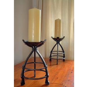 Portavelas Metálico Decorativo para el Hogar, con Acabado Antiguo Elegante, para Iluminación y Decoración - Product Image 1