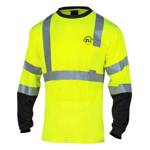 Camisetas Reflectantes de Alta Visibilidad con Logotipo Personalizado, LED Impermeable Clase 1 ANSI, Hechas en Pakistán, de Alta Calidad - Product Image 1