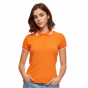 Nueva Camiseta Polo de Verano para Mujer, Casual, Ajustada, de Color Sólido, 100% Algodón, Transpirable y Ligera - Product Image 1