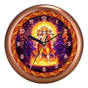 Reloj de Pared con Impresión Digital Personalizada de Panchmukhi Hanuman con Bendiciones Espirituales para Navidad y Año Nuevo - Product Image 1
