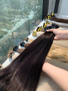 ราคาขายส่ง คุณภาพสูง ผมแท้แบบ I-Tip น้ำหนัก 100 กรัม ยาว 28 นิ้ว  แบบตรงธรรมชาติ  ปลายผมแบบ Super Double Drawn - Product Image 3