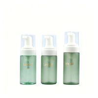 Bouteille à pompe en mousse givrée personnalisée de 100 ml à 200 ml avec matériau PET pour usage industriel dans les crèmes pour le visage et les nettoyants pour le visage
