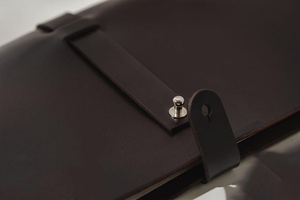 Porte-menu en cuir véritable de qualité supérieure, porte-menu double page, vente en gros, couverture de menu de restaurant, menu personnalisé, ALM-0064 - Product Image 3