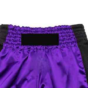 กางเกงมวยไทยผ้าซาตินยืดหยุ่น ระบายอากาศ แห้งเร็ว คุณภาพสูง สำหรับผู้ชาย ผลิตตามสั่ง ขายส่ง ผลิตจากโพลีเอสเตอร์ 100% - Product Image 4