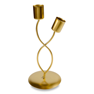 Modern Minimalist Gold Metal <b>Candlestick</b> <b>Holder</b> For Taper Candles Elegant Tabletop Centerpiece For Weddings Parties Home Decor - Product Image 3