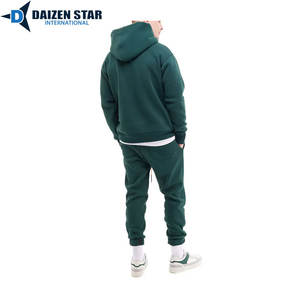 Chándal Deportivo de Forro Polar, Color Sólido, con Capucha y Cierre de Cordón, Ecológico, Transpirable, 100% Algodón, Unisex para Adultos - Product Image 4