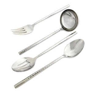 Service de couverts faits main à perles en acier inoxydable, poignée ustensiles de service alimentaire, Style Royal occidental service de vaisselle - Product Image 3