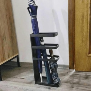 Moderno Soporte para Sombrillas de Metal con Almacenamiento Multinivel, Ideal para Entrada, Hogar, Oficina, Hotel y Organización Elegante, de la India - Product Image 3