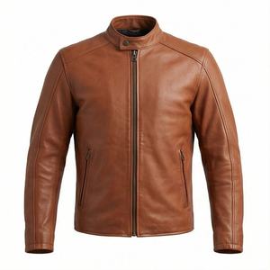 Veste de moto en cuir véritable pour homme de qualité supérieure, nouvelle arrivée, vestes de moto d'hiver, protections amovibles, personnalisables - Product Image 1