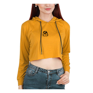 เสื้อฮู้ดดี้ผู้หญิงรุ่นใหม่ขายดี GYM ACTIVE ผ้าแคนวาสทอ ระบายอากาศได้ดี เป็นมิตรกับสิ่งแวดล้อม แห้งเร็ว สีส้ม แขนยาว แบบเรียบ - Product Image 4