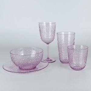 Gobelet en plastique acrylique coloré gaufré - Product Image 3