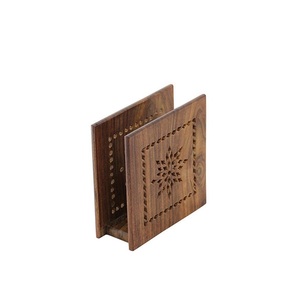Long lasting wooden <b>tissue</b> <b>holder</b> box durable napkin case for <b>kitchen</b> bathroom countertop organizer decor - Product Image 1