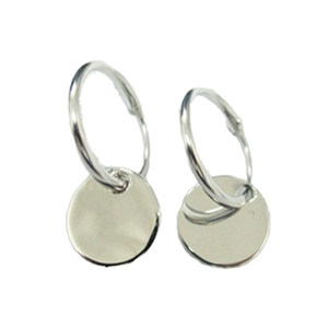 เงิน 925 ดิสก์เล็ก ๆ ห่วงต่างหูออกแบบเครื่องประดับขายส่งโรงงานในประเทศไทย - Product Image 1