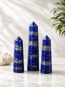 Obelisco de Cristal de Lapislázuli, Torre de Piedra Pulida para Decoración del Hogar Feng Shui, Pieza de Colección - Product Image 1