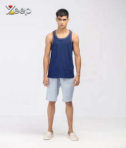 XEEP Customize Lightweight Solid Casual <b>Men</b> <b>Shorts</b> High Quality Quick Dry Breathable Drawstring Knitted Front OEM Service - Product Image 2
