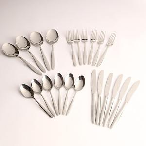 Juego de cubiertos de plata de primera calidad con acabado espejo para cocinas domésticas, restaurantes, hoteles, cafeterías, oficinas y comidas diarias. - Product Image 6