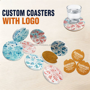 Custom Logo Car <b>Coasters</b> Wholesale OEM Manufacturer <b>Ceramic</b> Eco-Friendly 66mm Rectangle Classic Low MOQ - Product Image 1