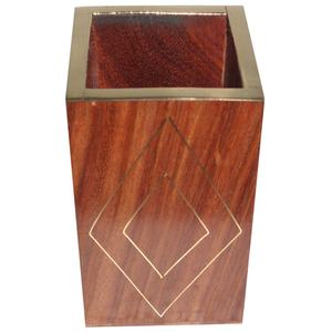 Organizador de escritorio de artículo de regalo personalizado para oficina, artesanía india de madera, decoración del hogar, portalápices de alta calidad, nuevo diseño 2025 - Product Image 4