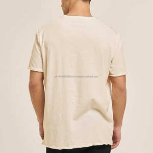 T-shirts pour hommes 100% coton, jersey respirant et lourd, design uni, fabriqué à partir de tissu peigné et de fibres de bambou - Product Image 3