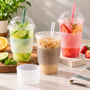 Custom Logo Biodegradable Eco-Friendly Disposable Whitecardboard Coffee Cup Sleeves with Digital Printing Insulated Design - Product Image 2