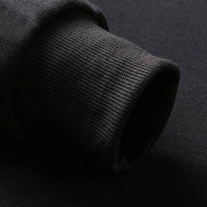 Sudadera con Capucha Negra para Hombre, Ligera, Informal, de Manga Larga, con Cordón Ajustable y Bolsillo Canguro - Product Image 5