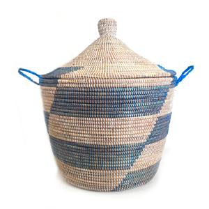 Panier à linge tissé à la main avec poignées, panier de rangement artisanal, vente en gros, écologique, fabriqué au Vietnam - Product Image 4