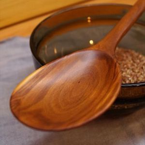 Durable Natural Wood Kitchen Spoon Set with Handmade Finish for <b>Cooking</b> and Food Serving - Product Image 6